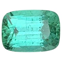 1.90 Carat Natural Loose Mint Green Tourmaline Cushion Shape Gem For Jewellery