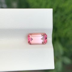 1.90 Carat Natural Loose Pink Tourmaline Emerald Shape Gem