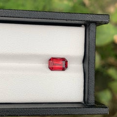 1.90 Carat Natural Loose Pinkish Red Garnet Stone Cushion Cut Tanzanian Gemstone