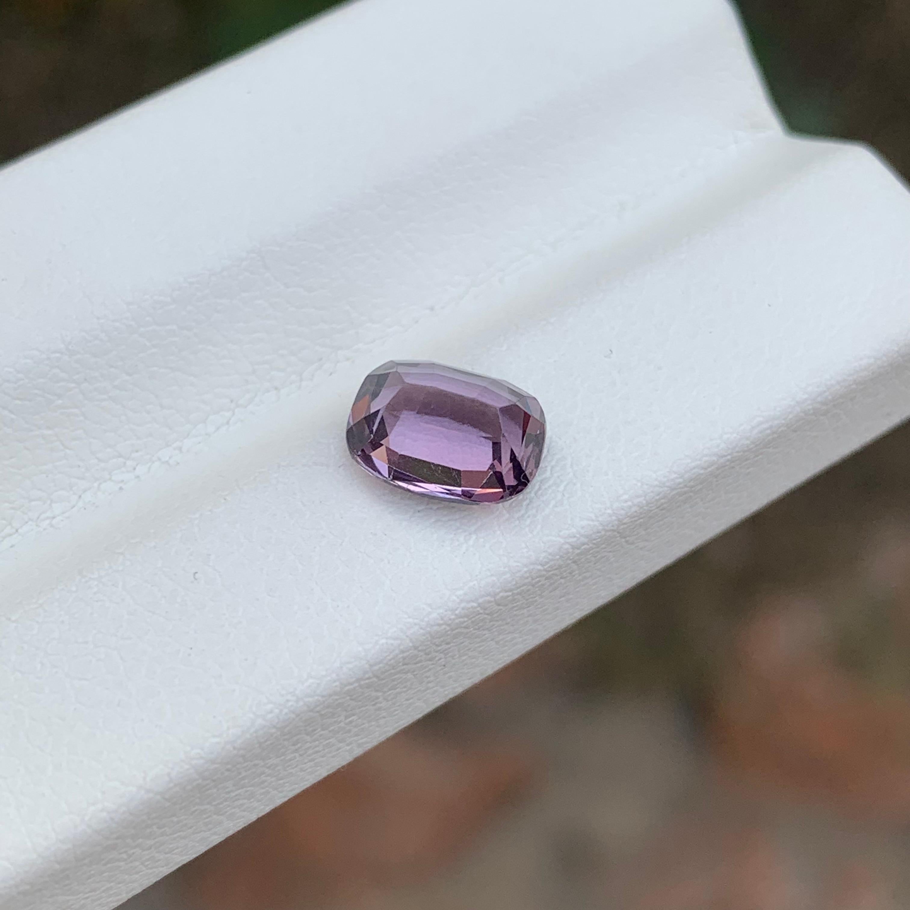 Women's or Men's 1.90 Carat Natural Loose Purplish Pink Spinel From Myanmar Mine For Sale