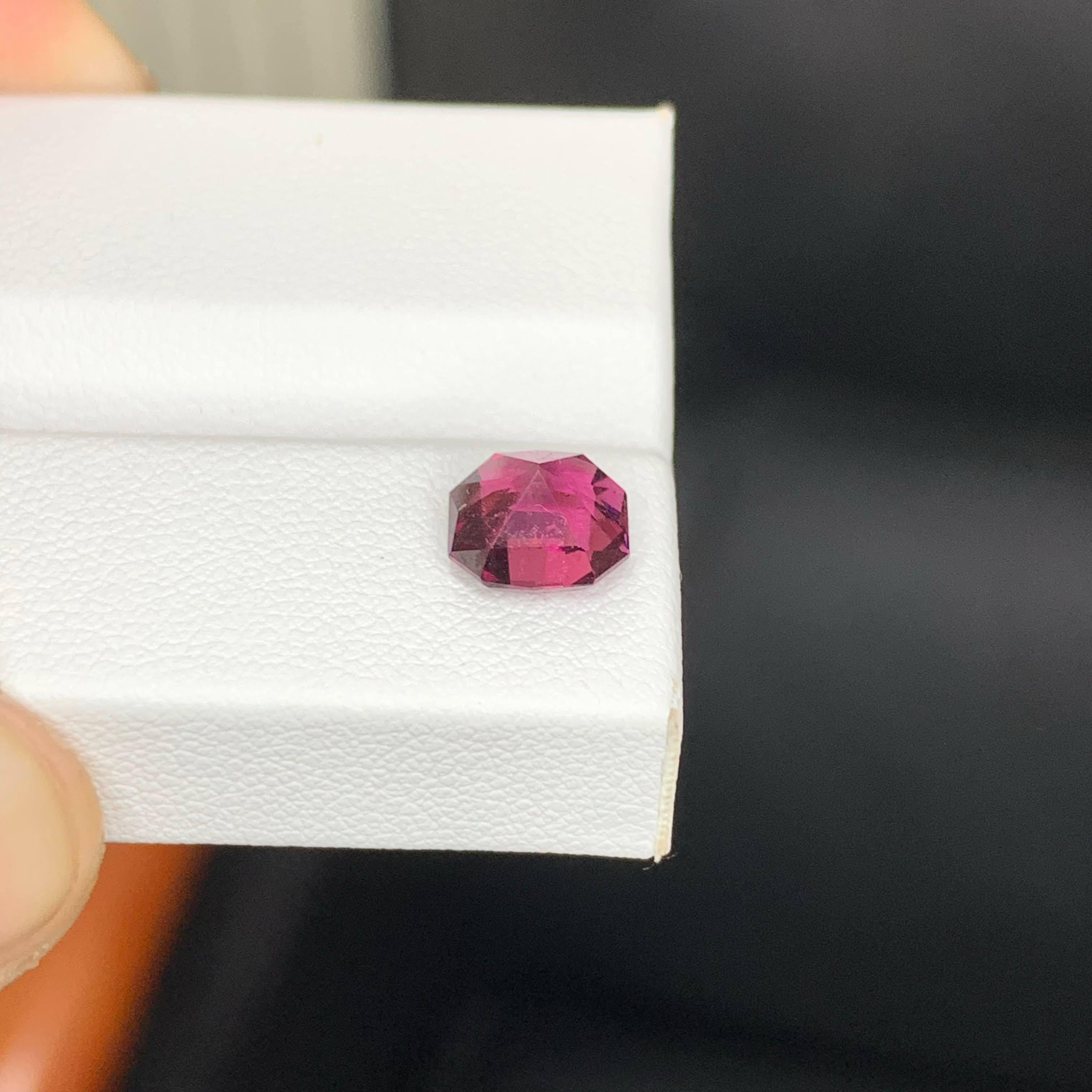 Modern 1.90 Carat Natural Loose Reddish Pink Garnet Stone Custom Cut African Gemstone For Sale