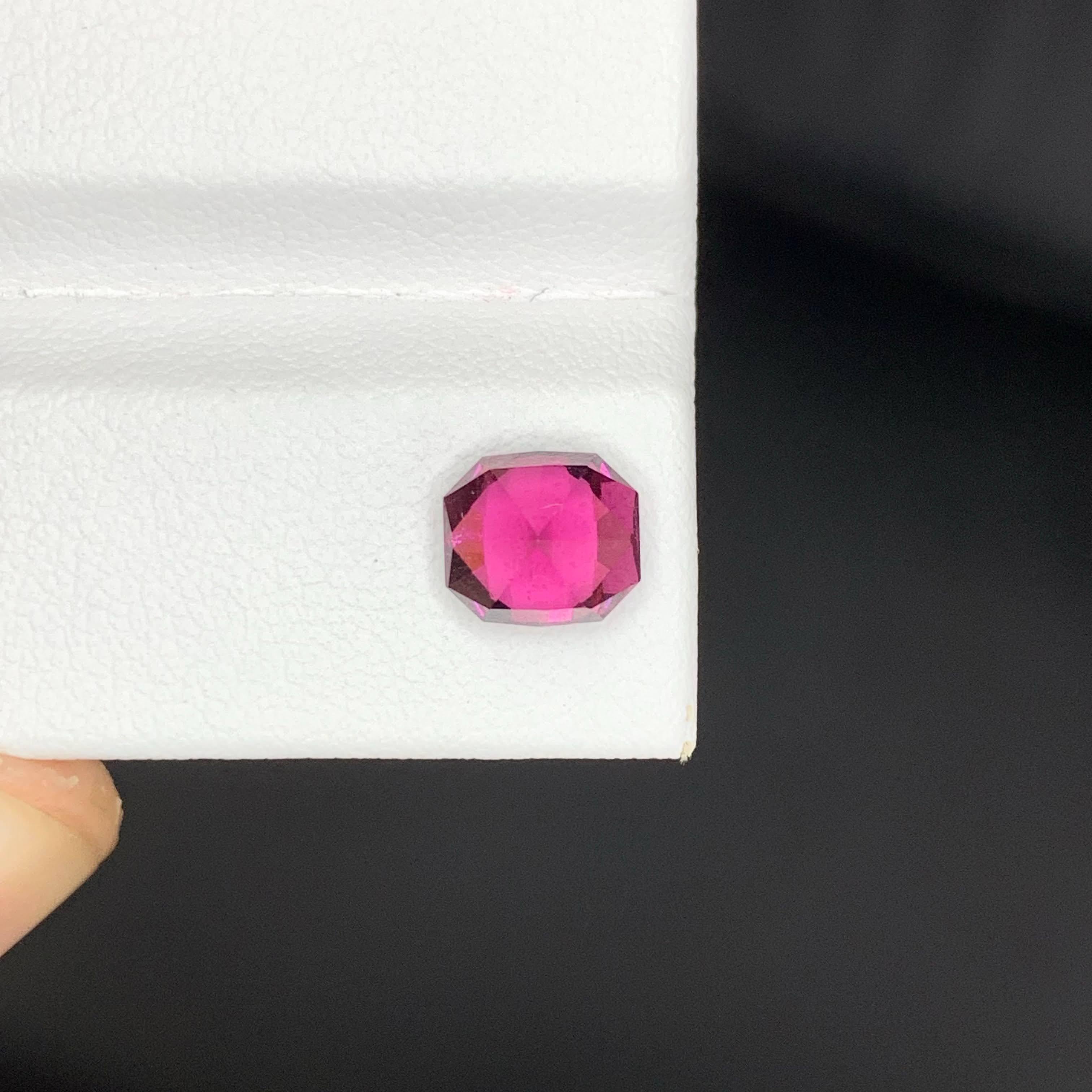 Mixed Cut 1.90 Carat Natural Loose Reddish Pink Garnet Stone Custom Cut African Gemstone For Sale