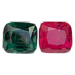 1.90 Carat Natural Loose Reverse Pair Tourmaline Cushion Shape Gem For Earrings