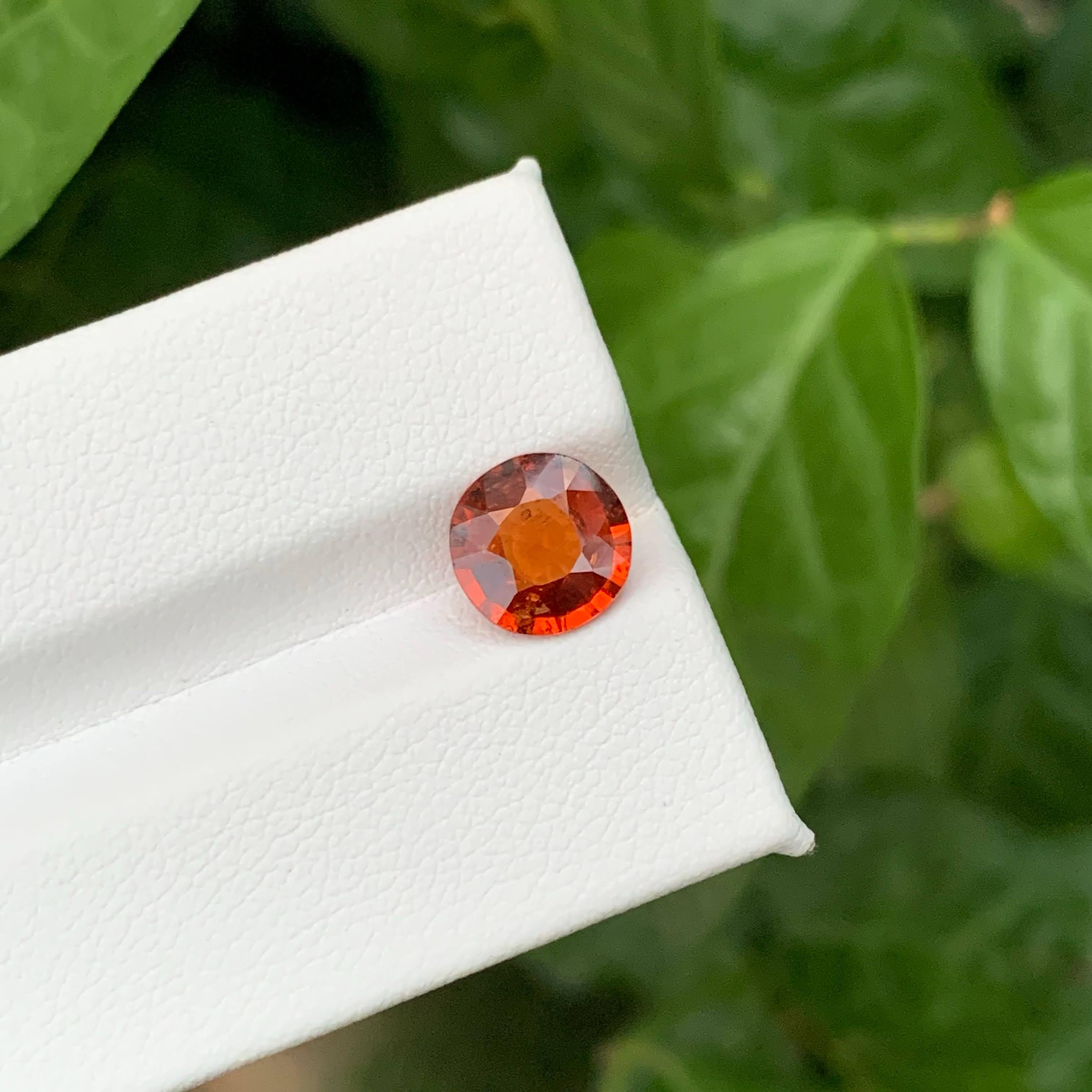 da uomo o donna 1,90 Carati di Granato Fanta Spessartite naturale sfuso Taglio rotondo Gemma africana in vendita