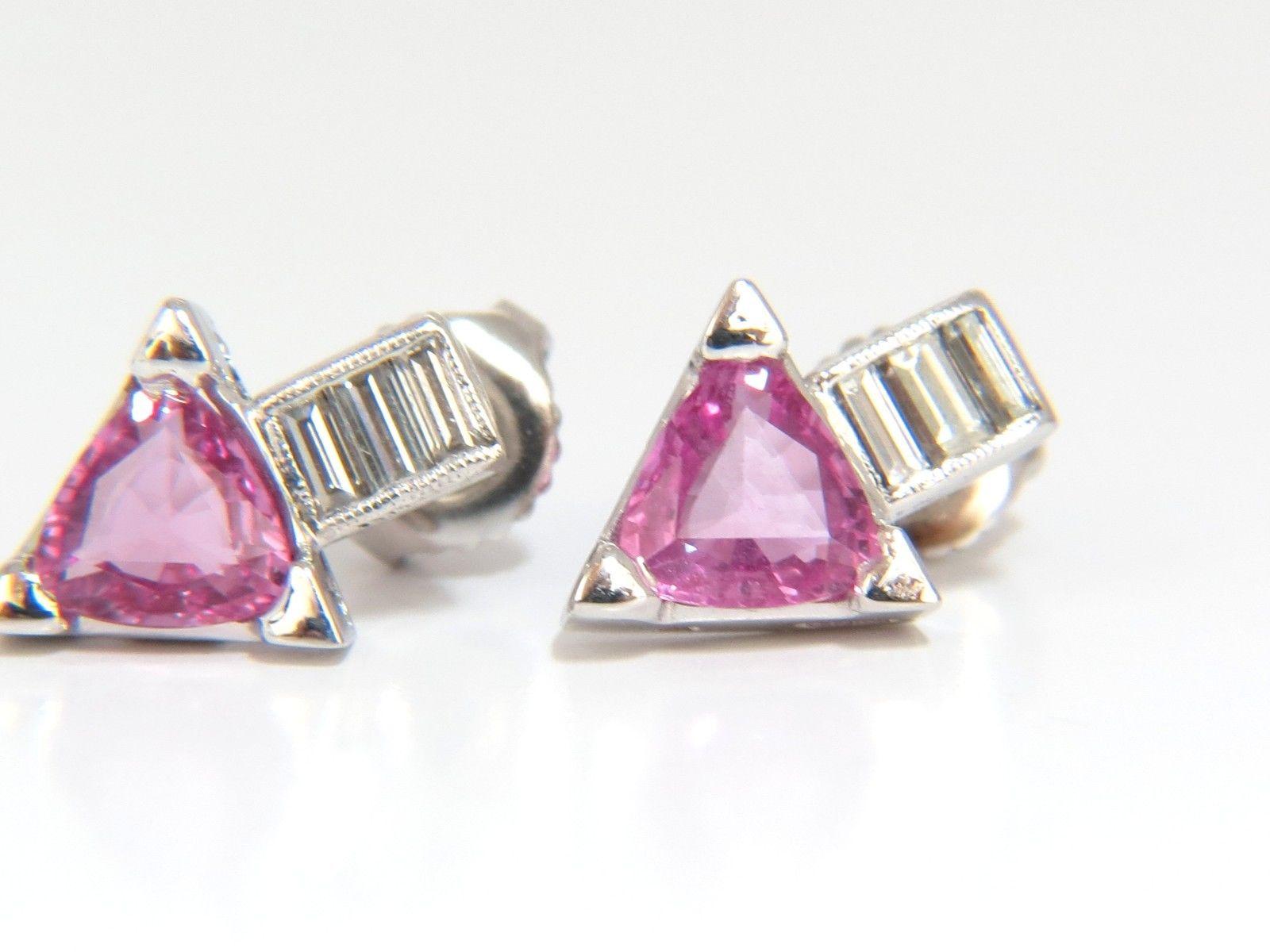 1.40ct. Zafiros rosas naturales y .50ct. Pendientes de diamantes.

deco moderno

Zafiros: Corte trillante, transparente y claridad limpia.

Totalmente facetado y de magníficos colores rosa vivo

Alcance: 5,5 mm cada uno.



.50cts de diamantes