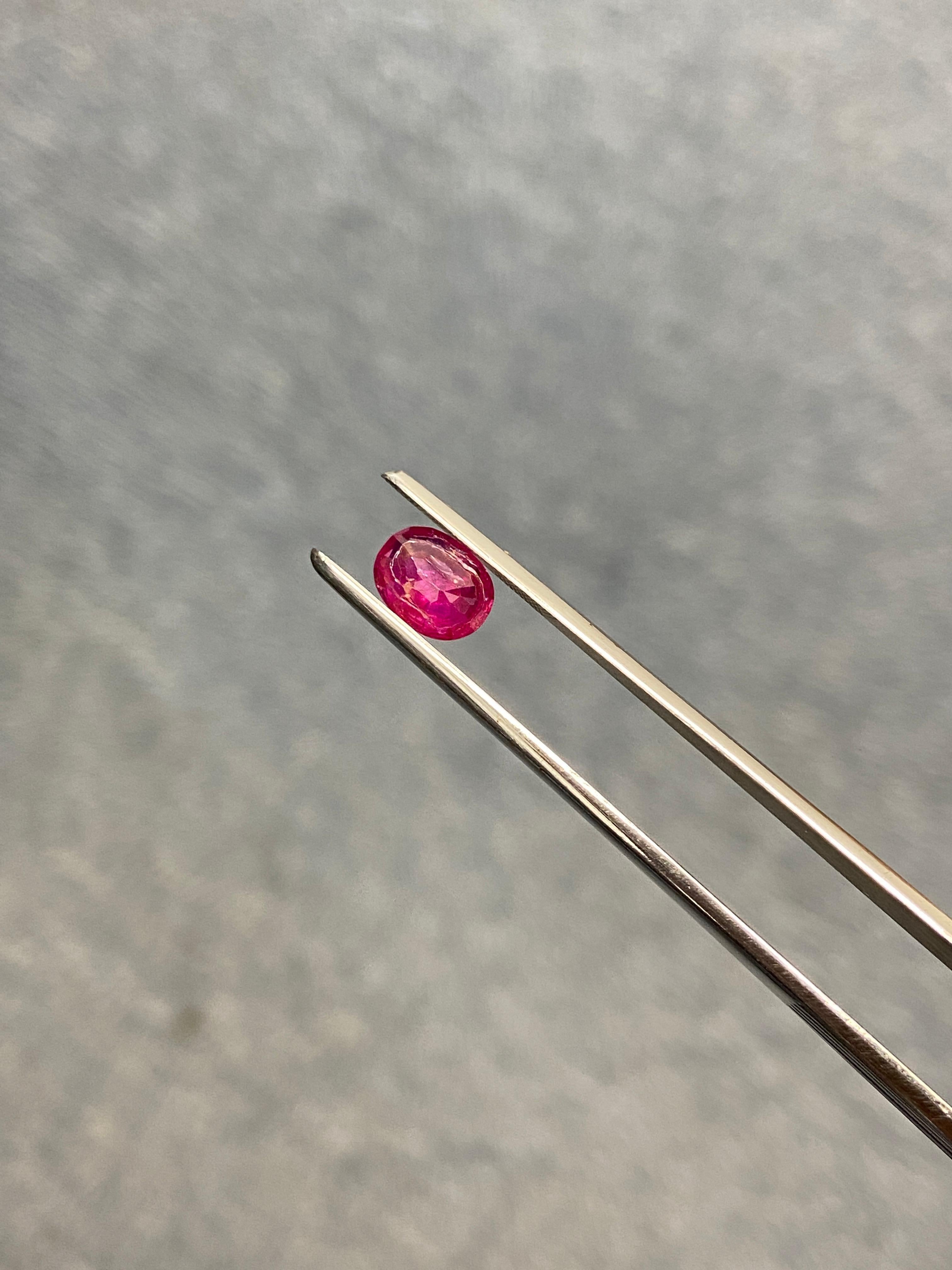 1.90 Carat GIA Certified Oval-Cut Unheated Burmese Ruby In New Condition In Hong Kong, HK
