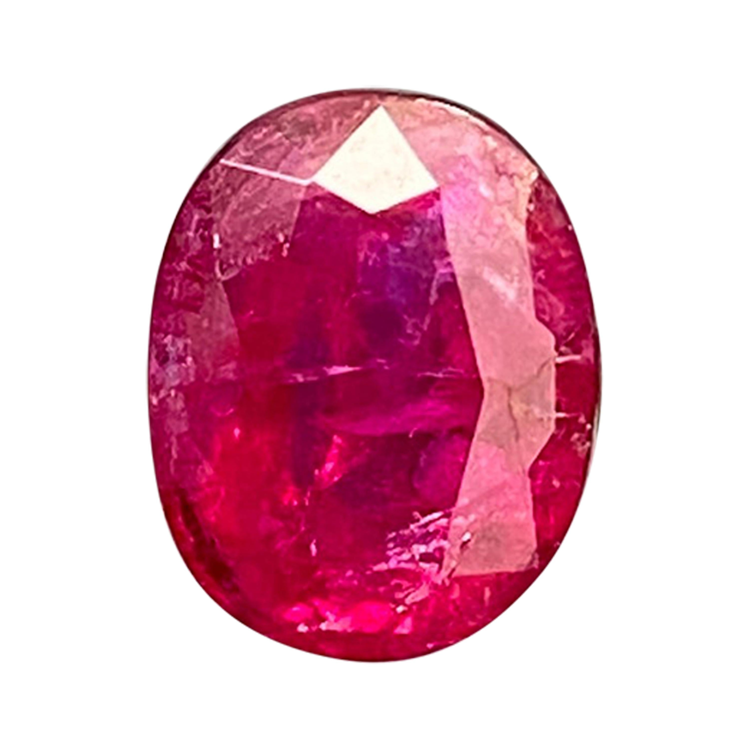 1.90 Carat GIA Certified Oval-Cut Unheated Burmese Ruby:

A rare gem, it is a 1.90 carat unheated oval-cut Burmese ruby. Hailing from the historic Mogok mines in Burma as certified by GIA Lab, the ruby possesses an intense red colour saturation,