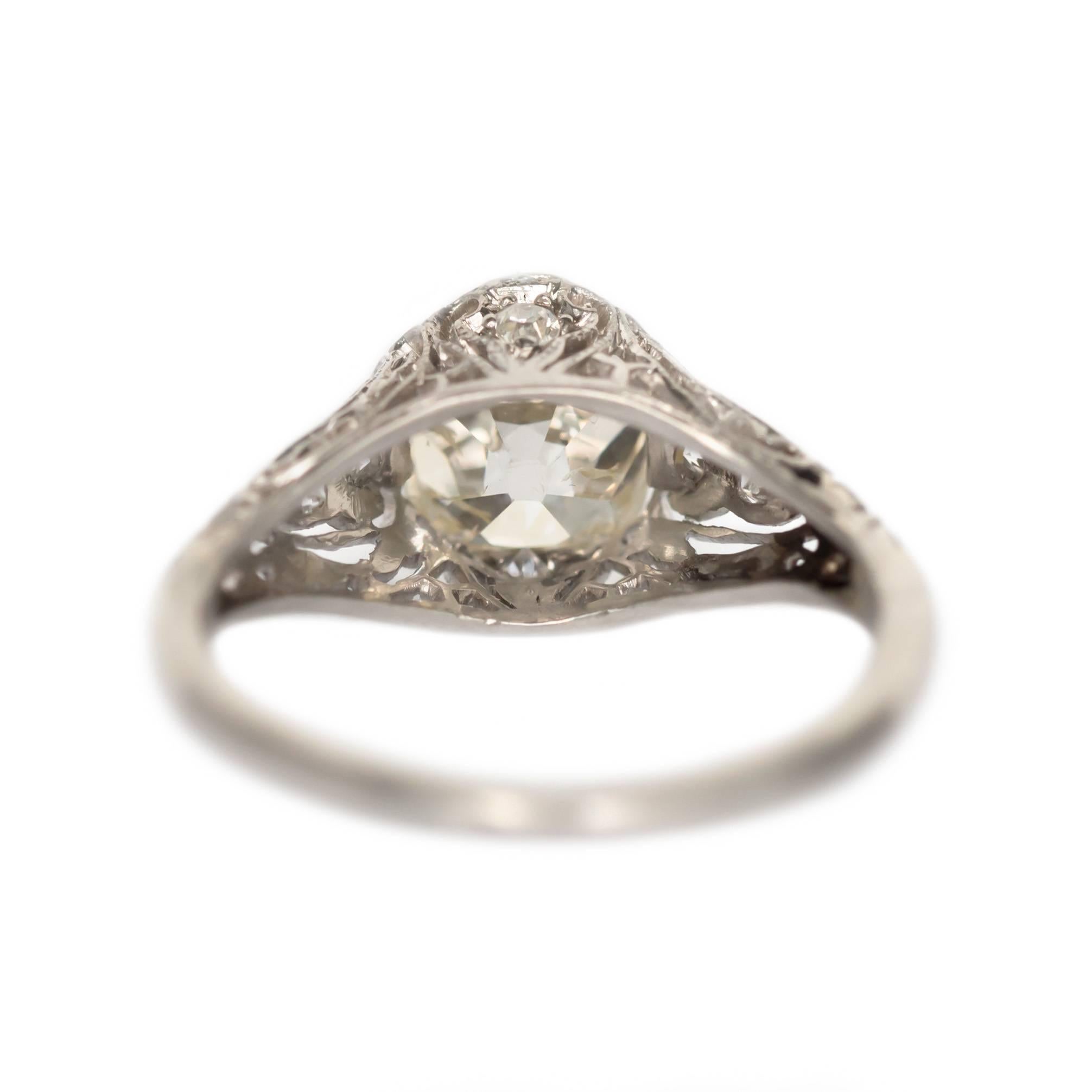 Edwardian 1.90 Carat Platinum Engagement Ring