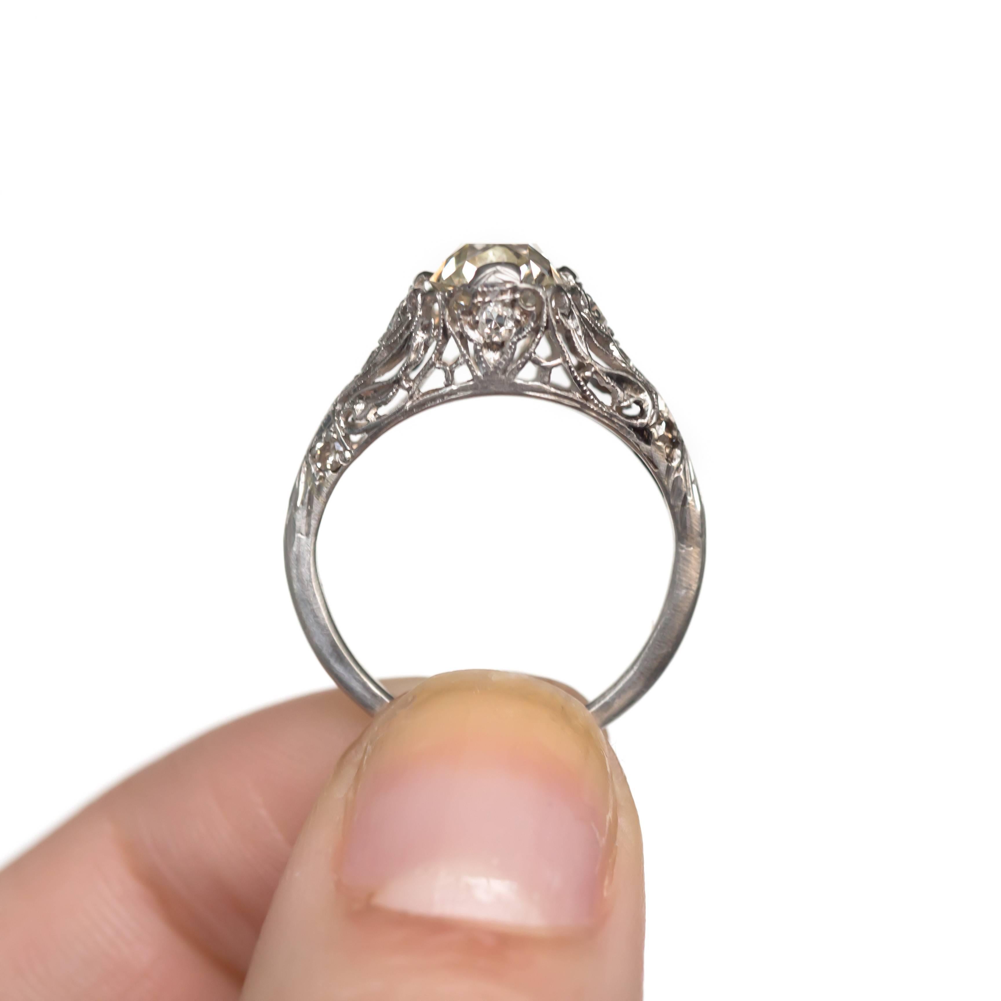 1.90 Carat Platinum Engagement Ring In Excellent Condition In Atlanta, GA