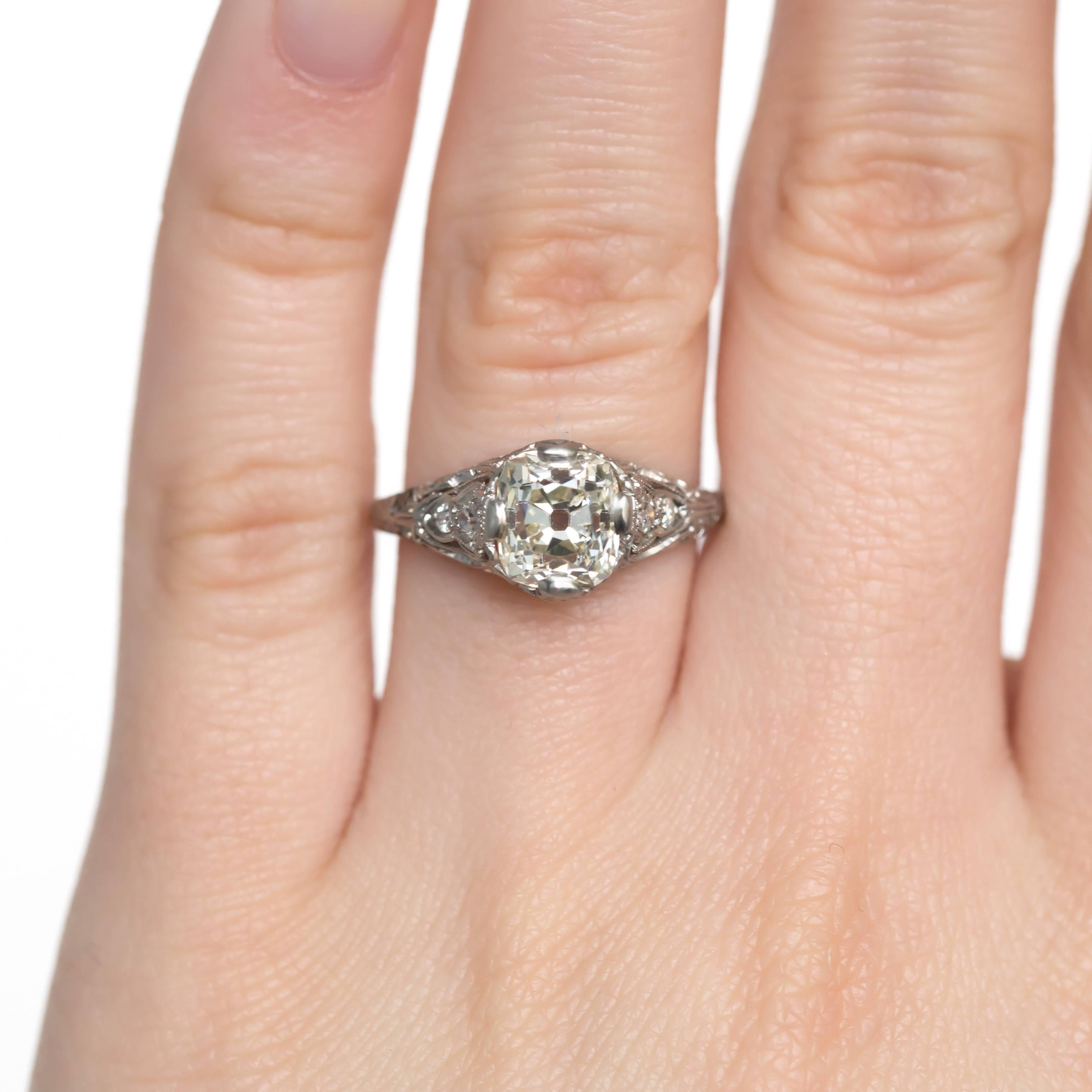 Women's 1.90 Carat Platinum Engagement Ring