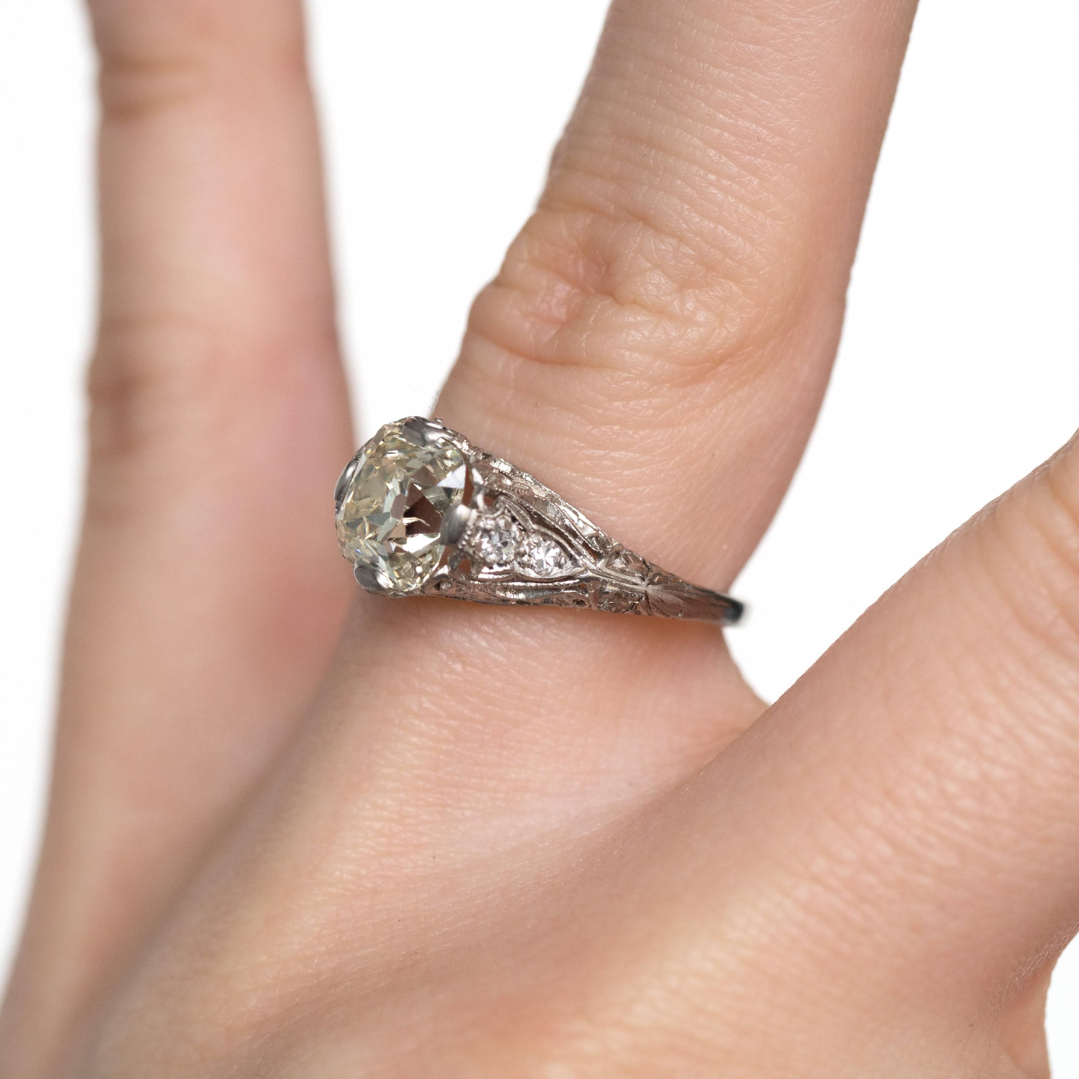 1.90 Carat Platinum Engagement Ring 2
