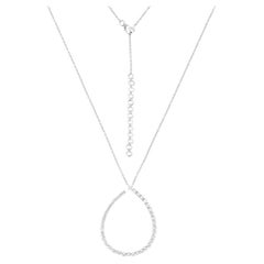 1,90 Carati SI Chiarezza HI Colore Collana con ciondolo in oro bianco 14 Karati