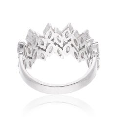 1.90 Carat SI Clarity HI Color Marquise Diamond Ring 18 Karat White Gold Jewelry