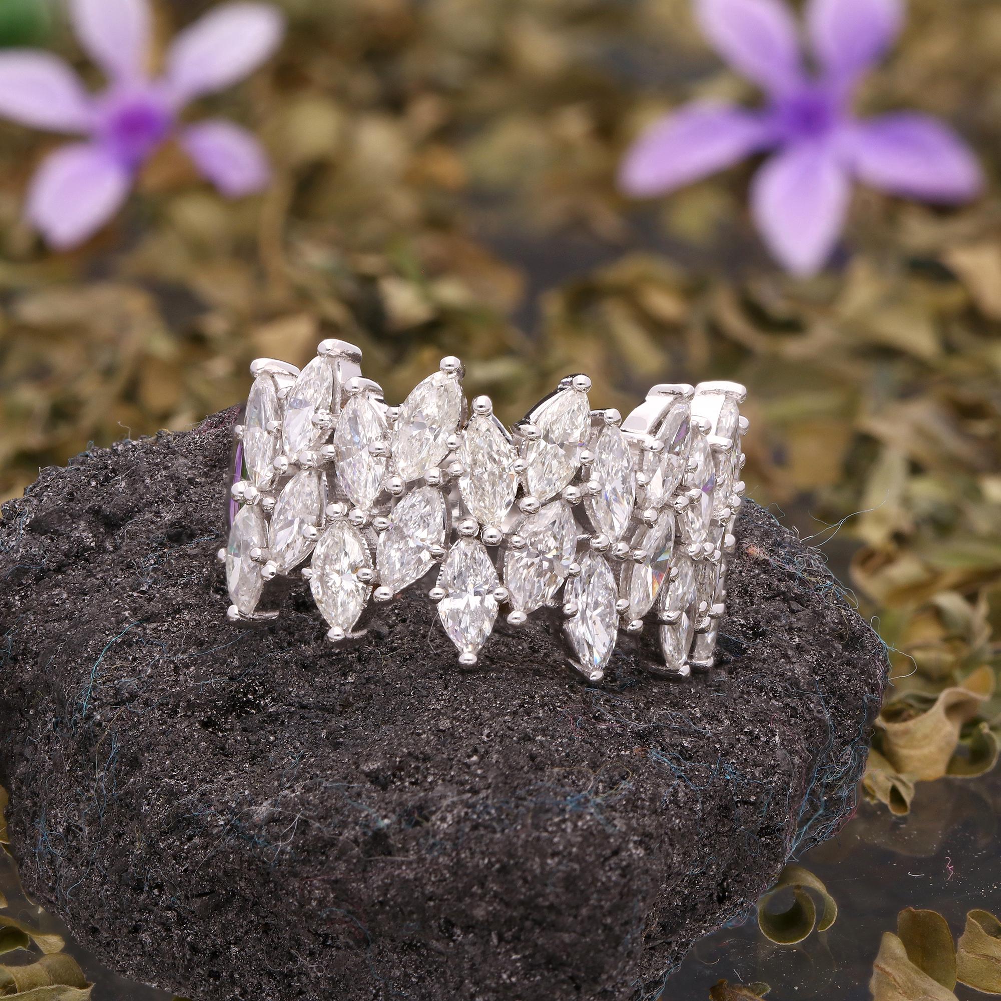 1,90 quilates SI Claridad HI Color Anillo de diamantes marquesa Joyas de oro blanco de 18 quilates Corte marquesa en venta
