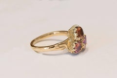 Trio di zaffiri fantasia da 1,90 carati TW con colori ambra, rosa e padparadscha