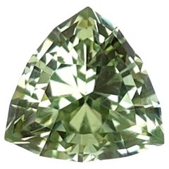 1.90 carats Light Green Tourmaline Stone Trillion Cut Natural Afghan Gemstone