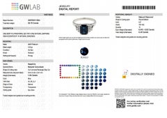 1.90 Ct Natural Sapphire and 0.25 Ct Natural Diamonds Ring, No Reserve Price