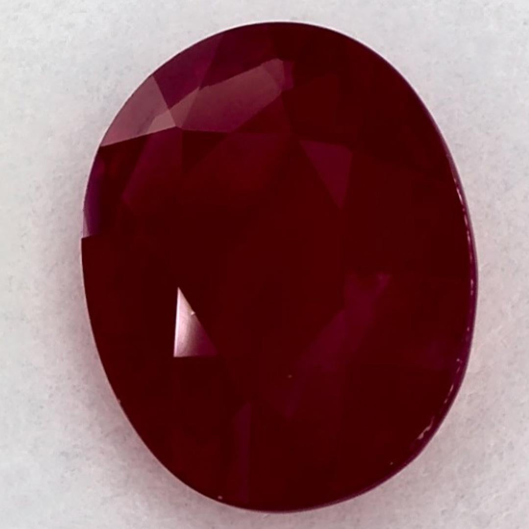 Oval Cut 1.90 Ct Ruby Oval Loose Gemstone For Sale