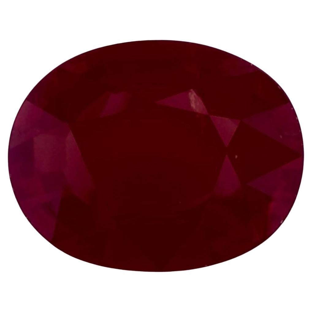 1.90 Ct Ruby Oval Loose Gemstone For Sale