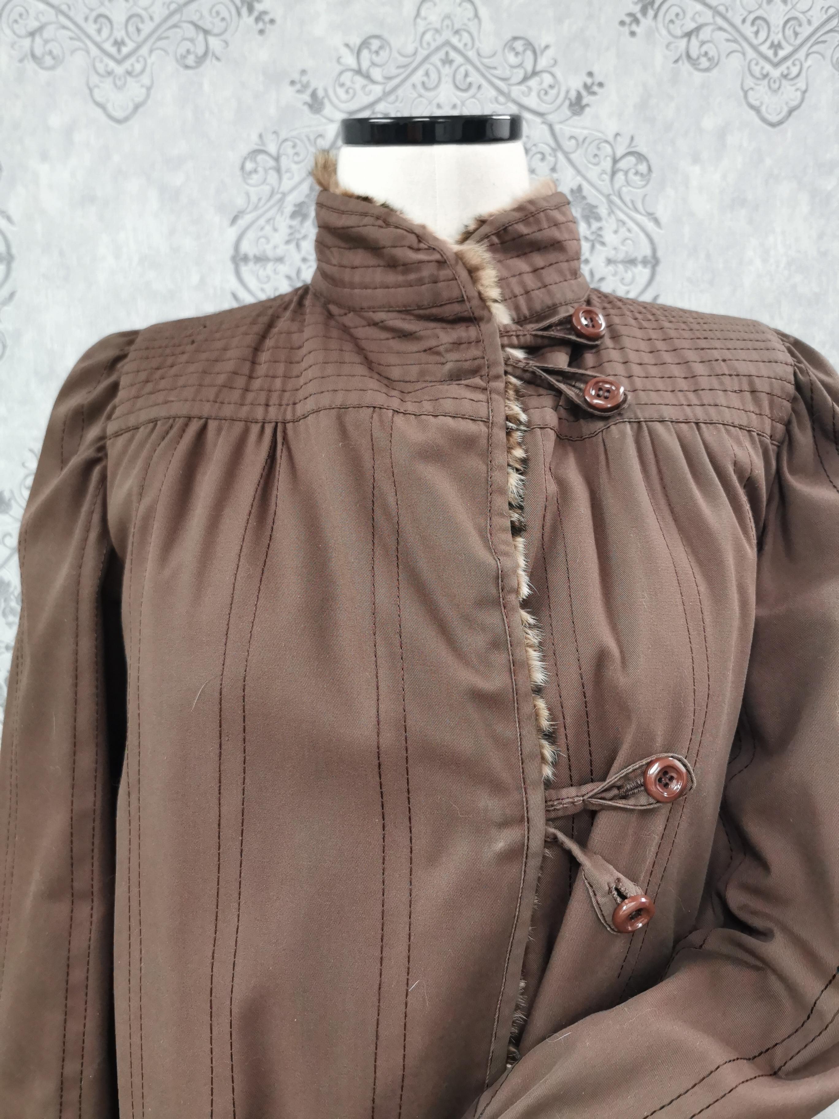 Fendi manteau en fourrure de chat lynx 190 avec ceinture, taille 10 en vente 1