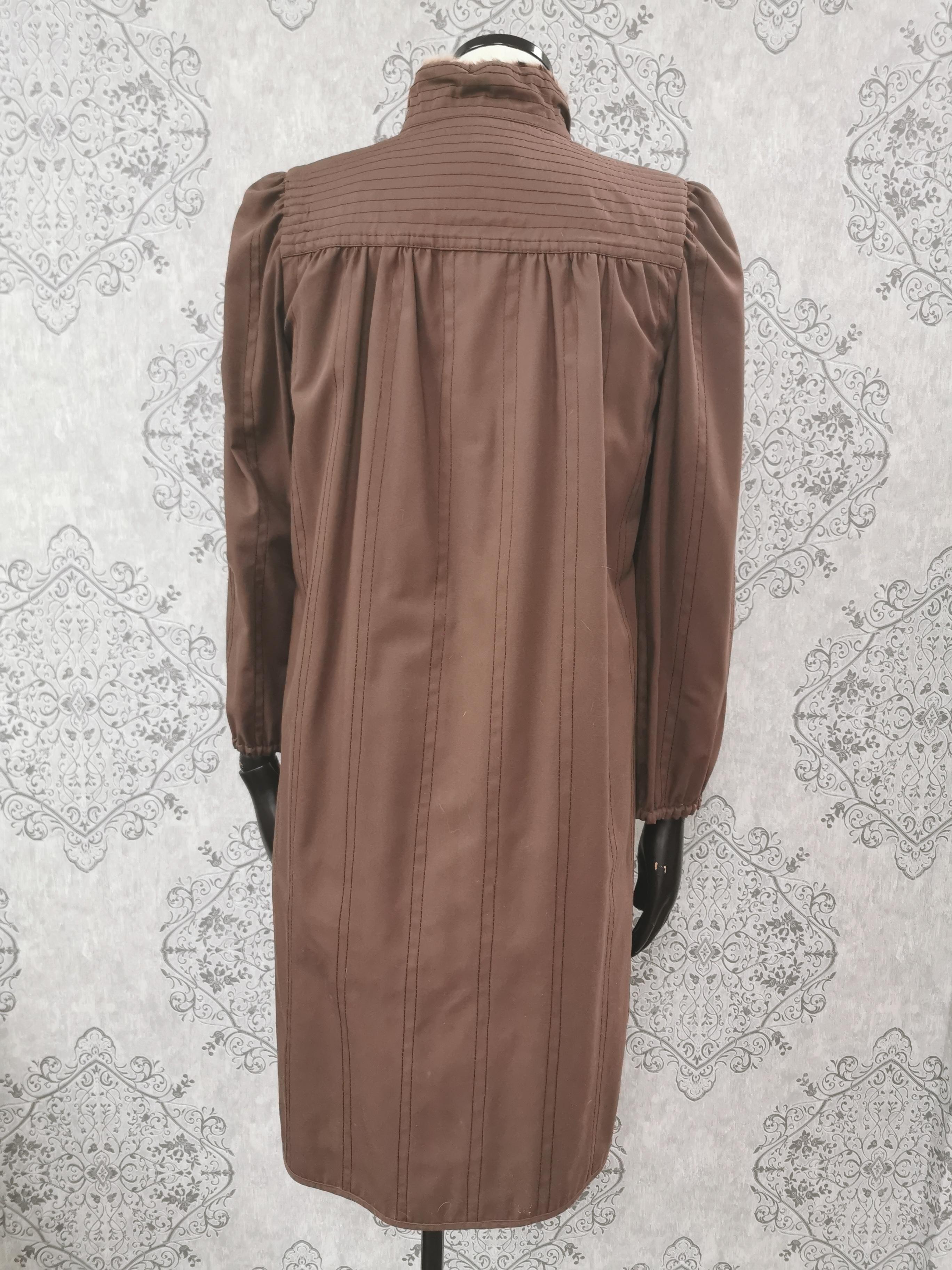 Fendi manteau en fourrure de chat lynx 190 avec ceinture, taille 10 en vente 3