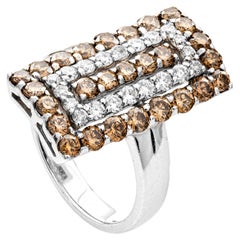 1.90 Tcw Natural Diamond Cluster Ring
