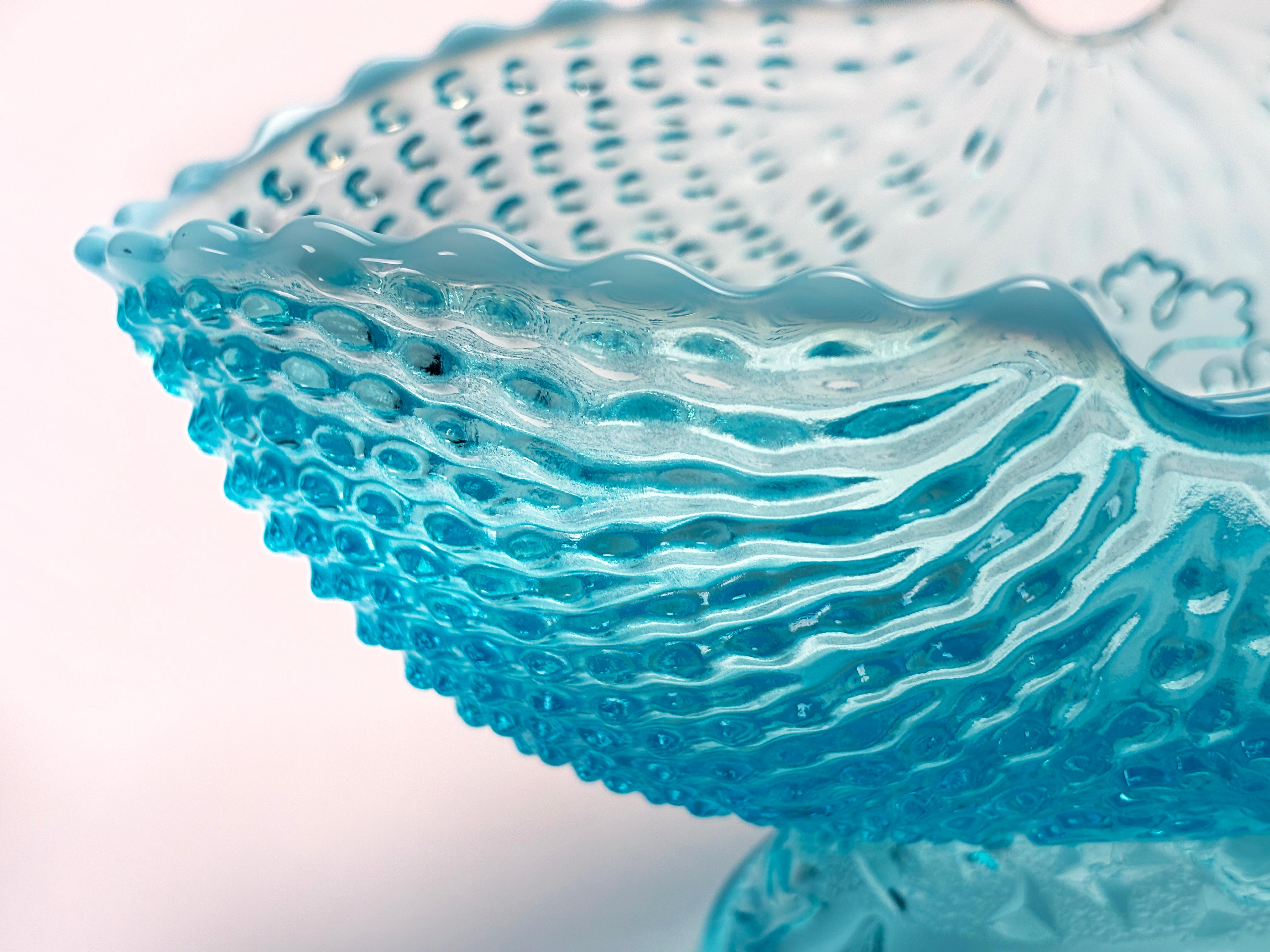 Verre Bol en coquillage Nautilus Argonaut turquoise 1900-1904 en vente