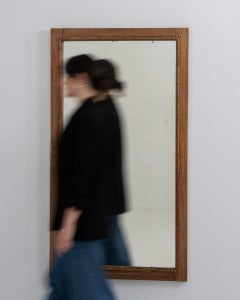 1900-1909 France Weathered Honey Oak Oak Wall Mirror