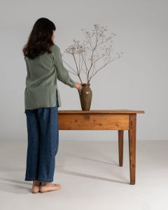1900-1909 Scandinavia Warm Honey Oak Oak Side Table With Drawer