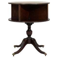 1900-1909 United Kingdom Rich Mahogany Drum-Form Mahogany Side Table