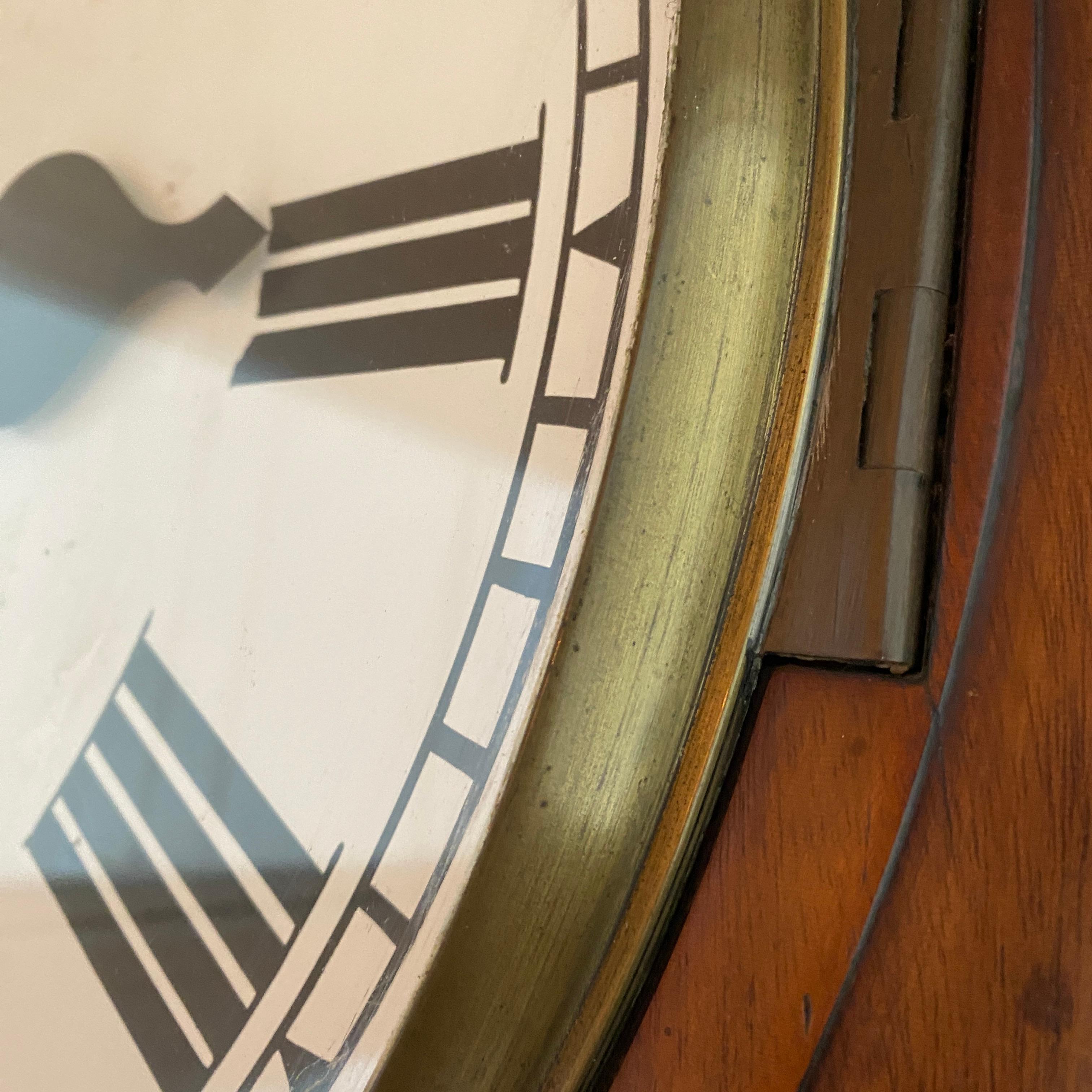 1900-1910’s Fuse Smith Astral Large Antique Wall Clock For Sale 6