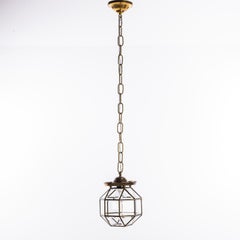 1900-1920 Brass & Glass Amsterdam School Lantern