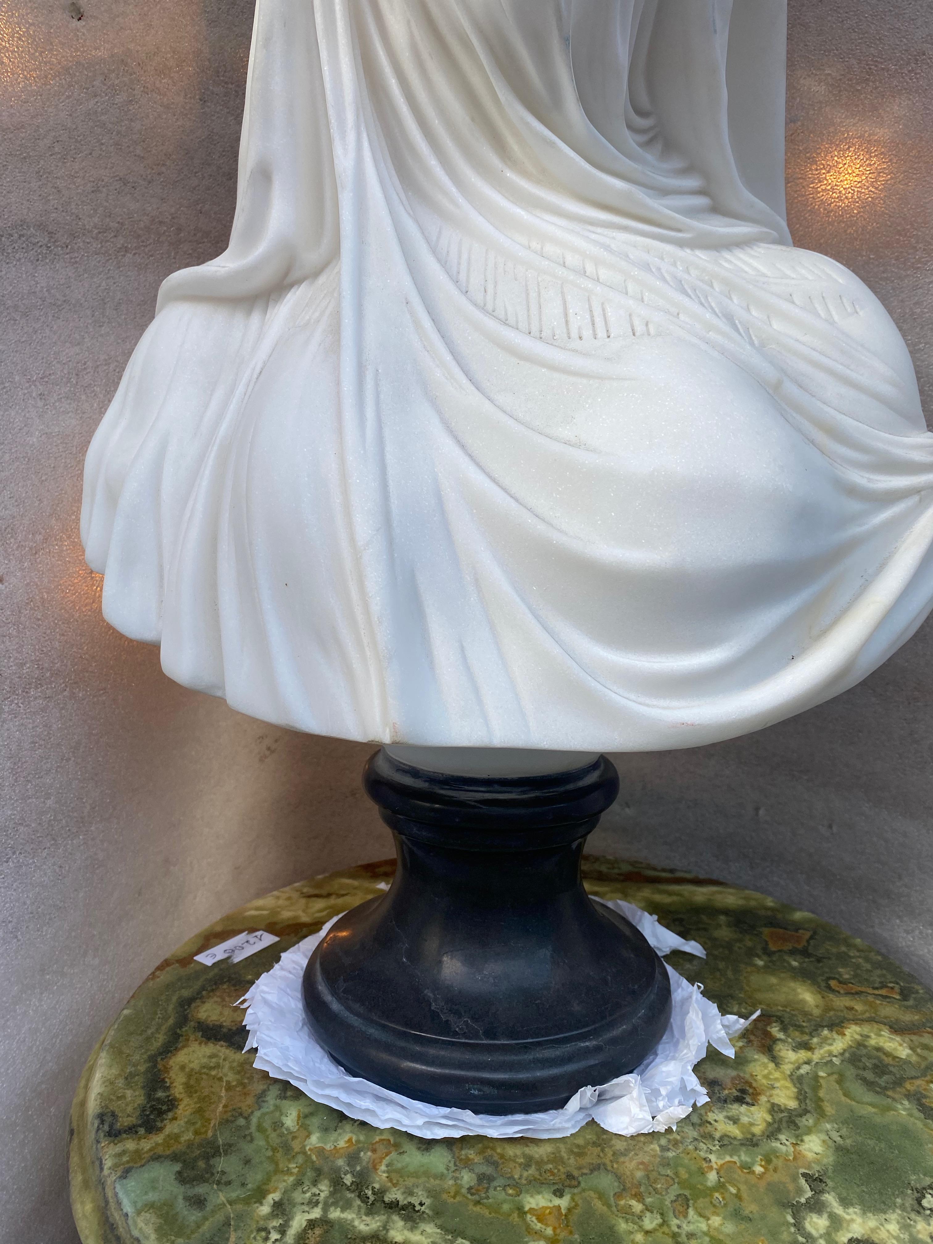 marble veil statue
