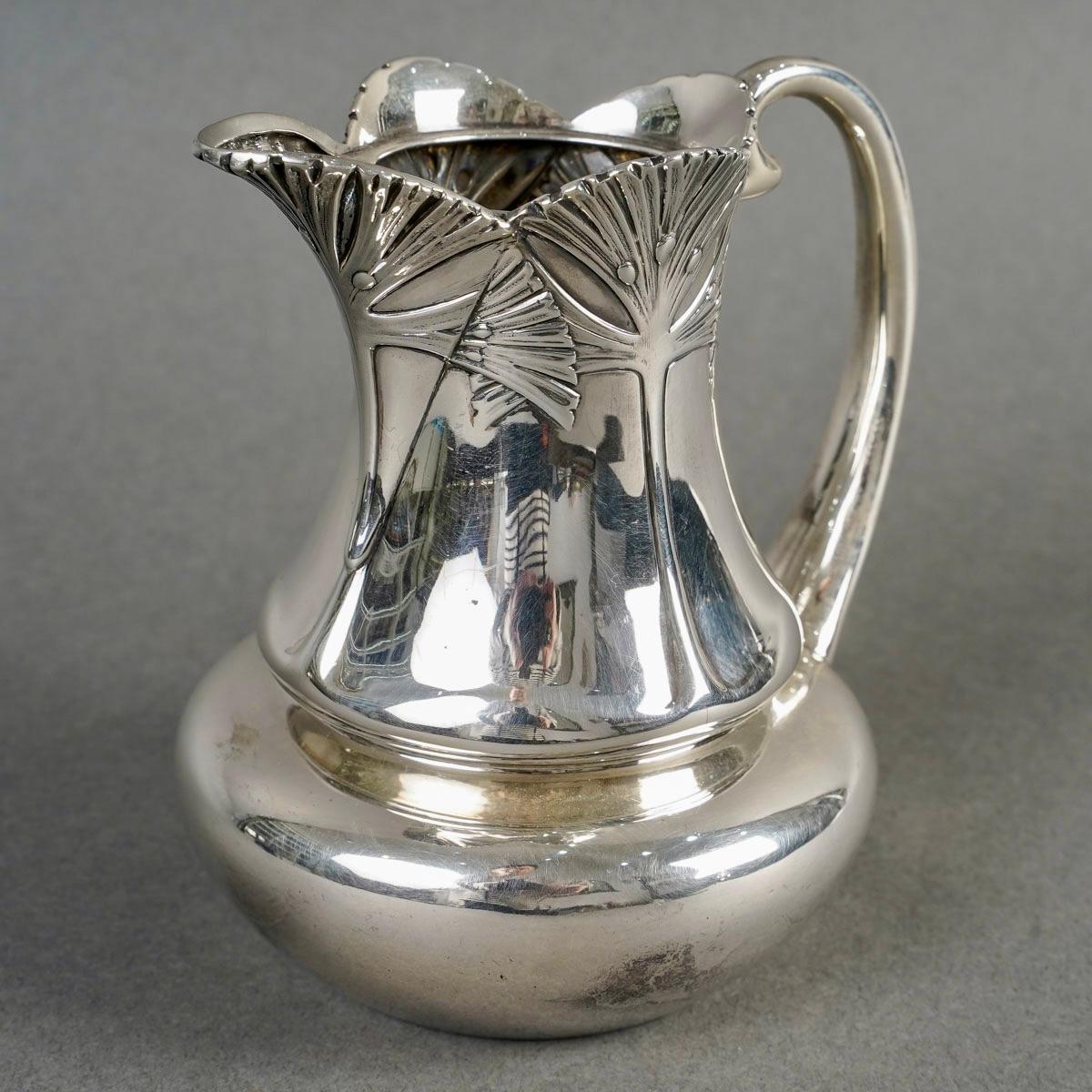 1900 Alphonse Debain - Set da tè e caffè in stile liberty A. Silver in vendita 10