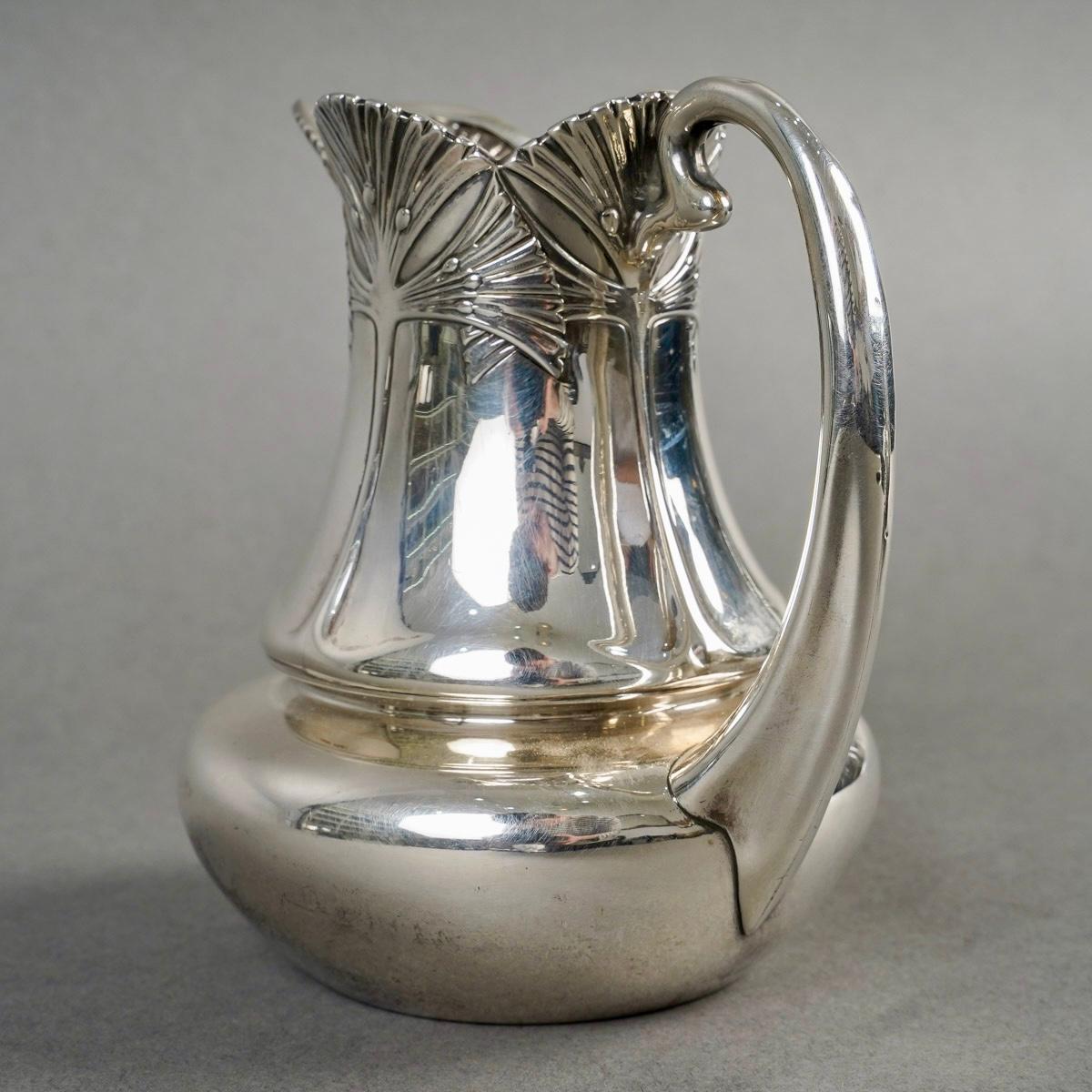 1900 Alphonse Debain - Set da tè e caffè in stile liberty A. Silver in vendita 11