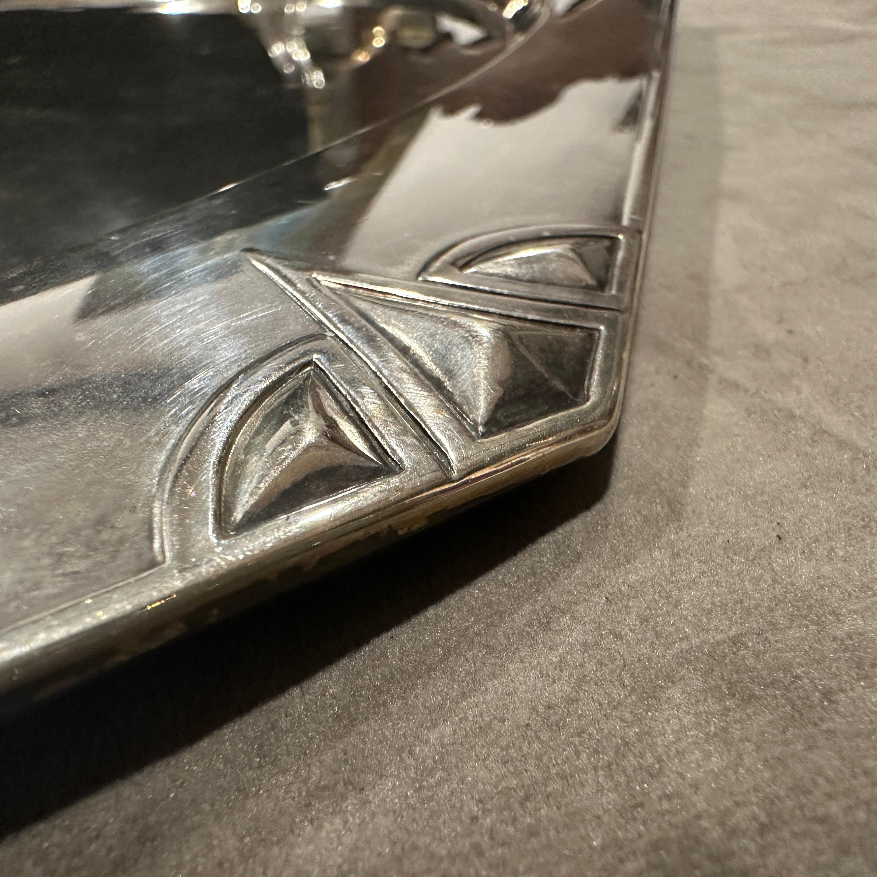 1900 Amazing Judgenstil Silver Plated Tray by Albert Kohler for W.M.F. For Sale 10