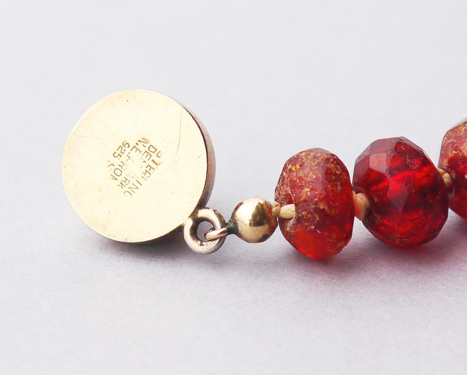 1900 Antique Danish Faceted Natural Amber Honey Cognac Necklace 58 /85gr For Sale 7
