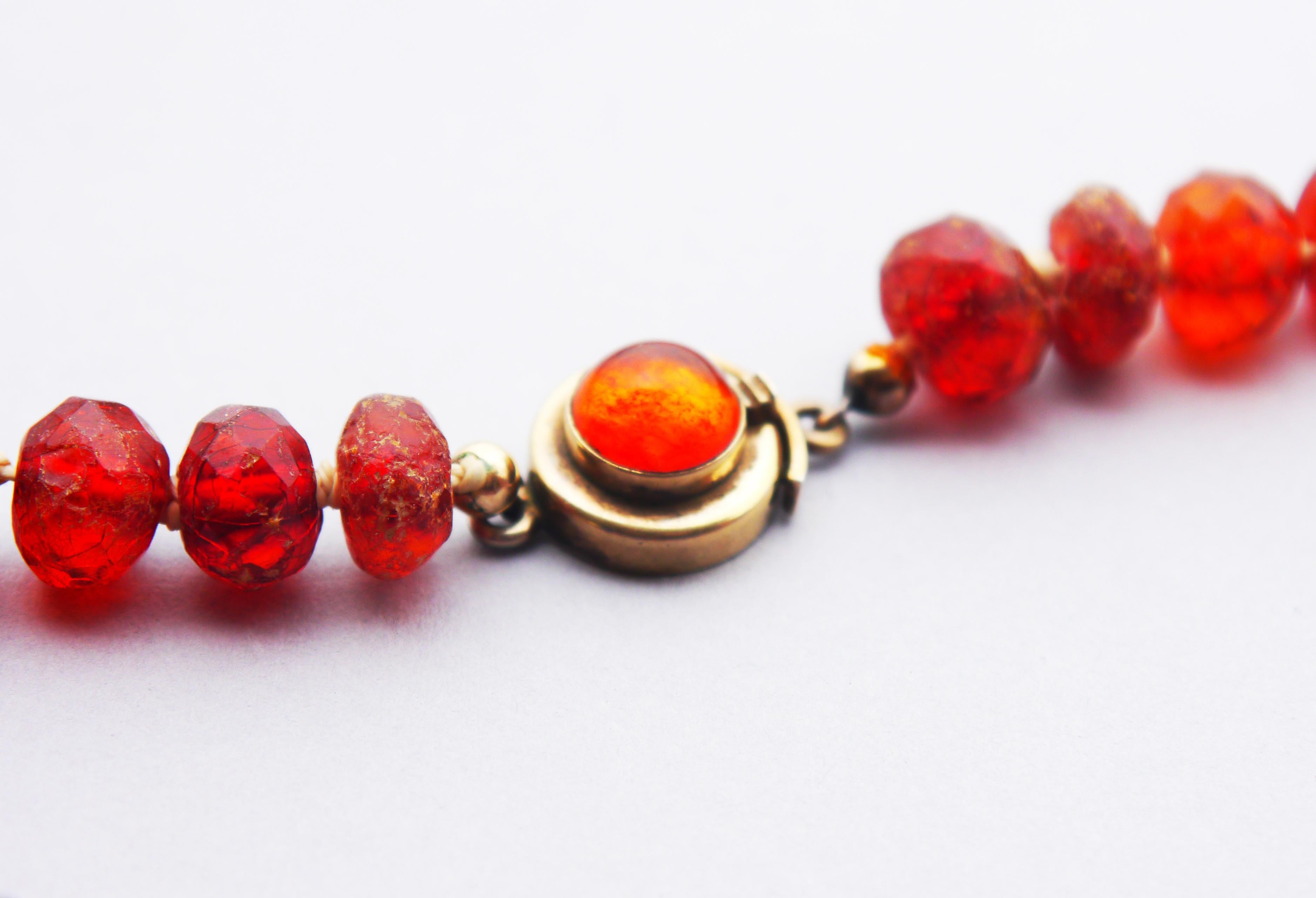 1900 Antique Danish Faceted Natural Amber Honey Cognac Necklace 58 /85gr For Sale 8