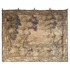 1900 Antique French Tapestry Wool Silk Large Oversize Tapestry 7x10 224x295cm