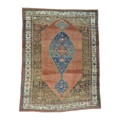 1900 Antique Handmade Original Persian Bakshaish Rug Prolonged