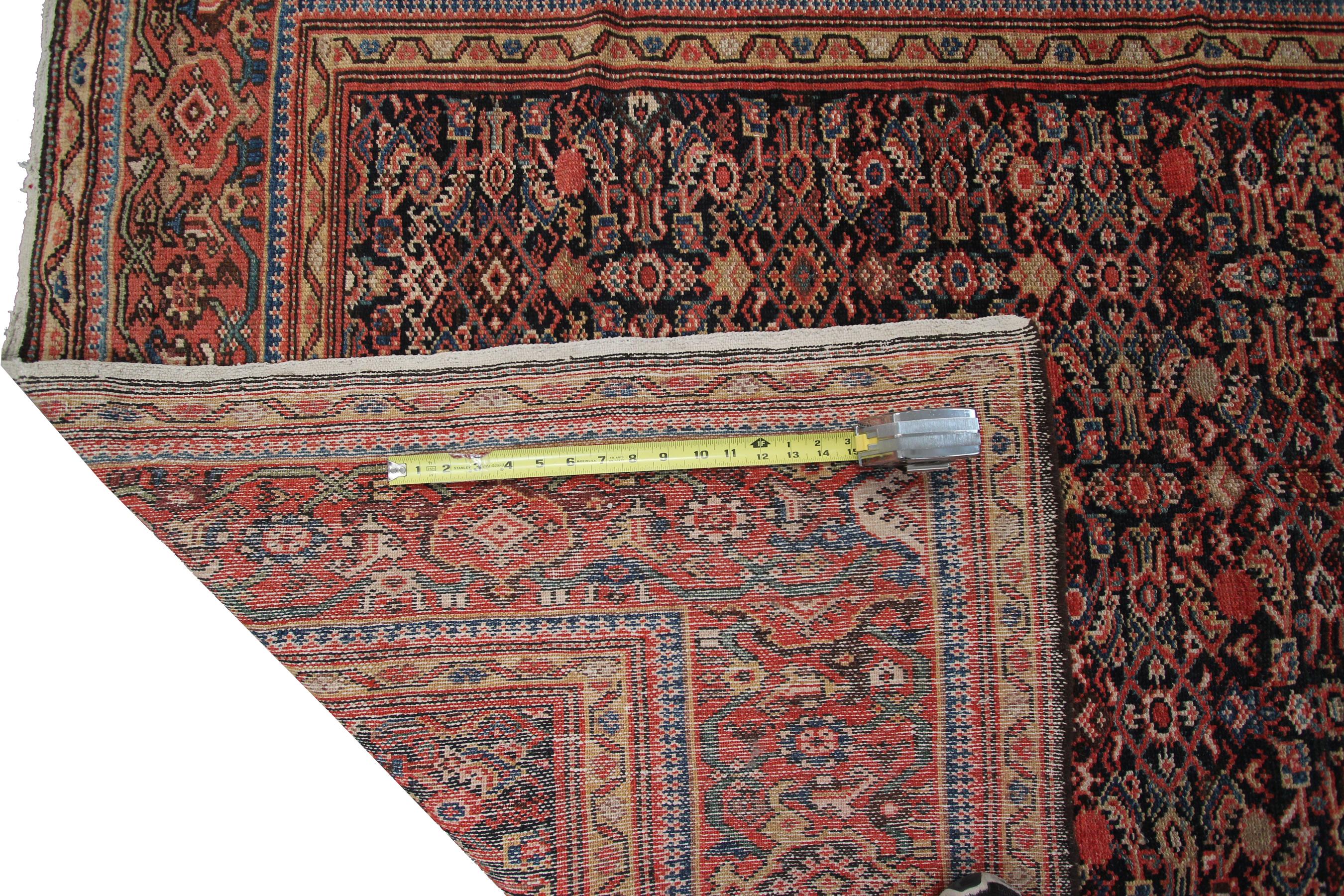 Antiker persischer Farahan-Teppich, antiker Farahan-Teppich, geometrisch, 1900 im Angebot 4