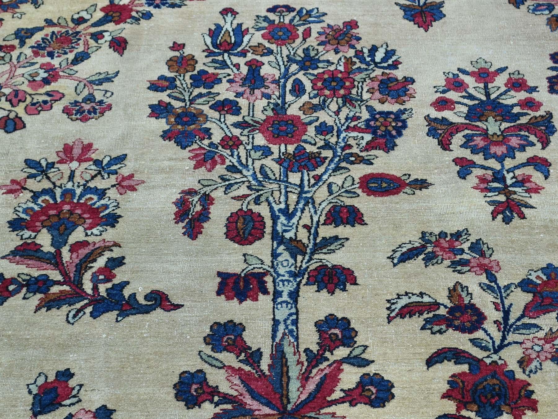 1900 Antique Persian Kerman Rug Tree Design All-Over 2