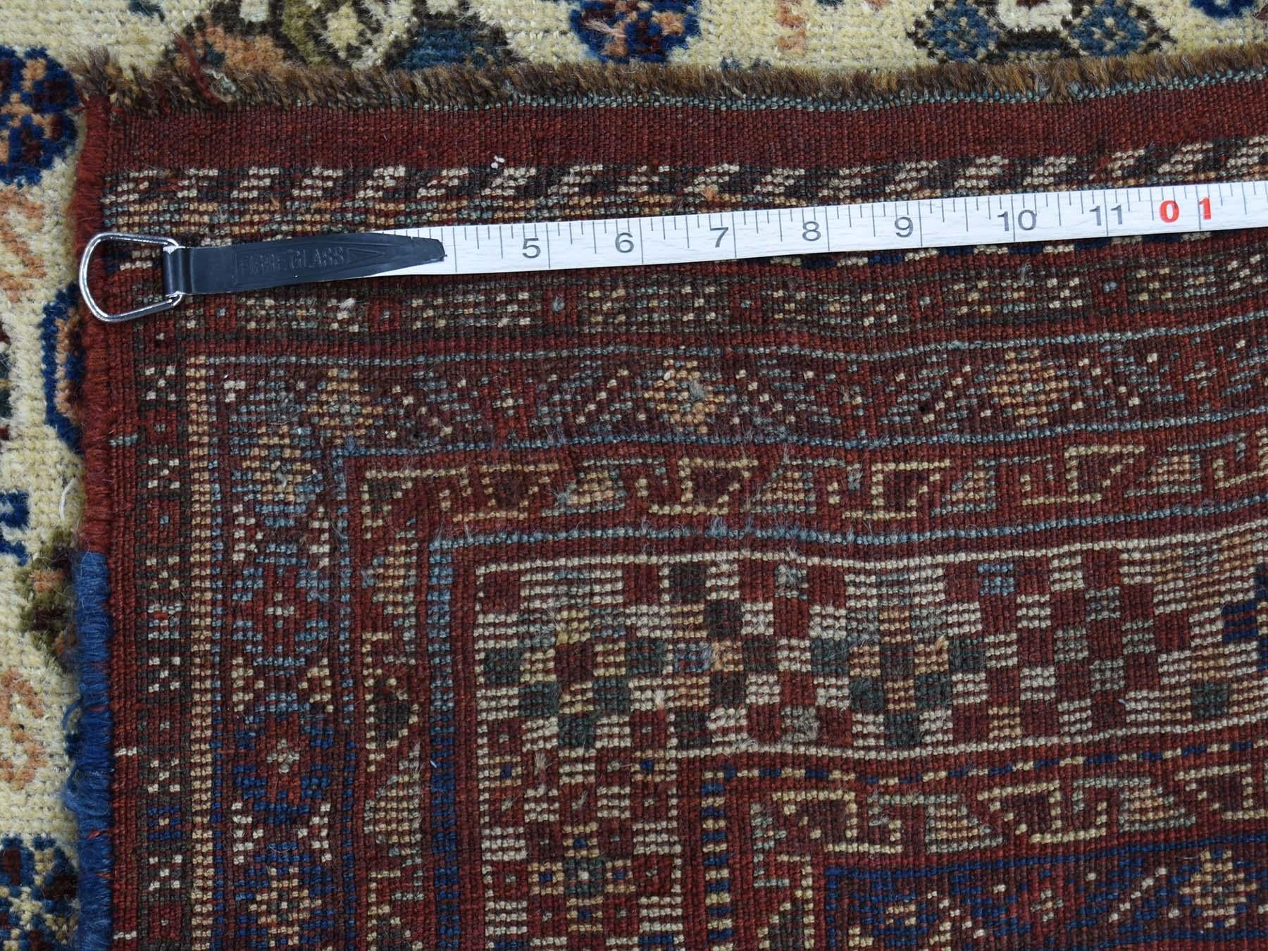 1900 Antique Persian Qashqai Rug, Exquisite Blue 5