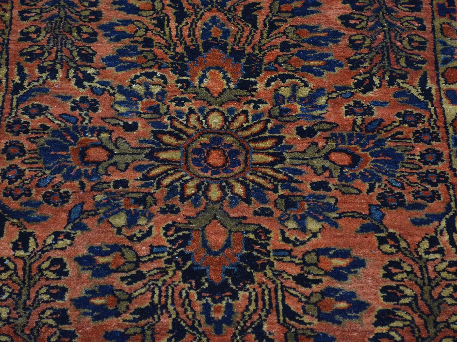 1900 Antique Persian Sarouk Runner Rug In Good Condition In Carlstadt, NJ