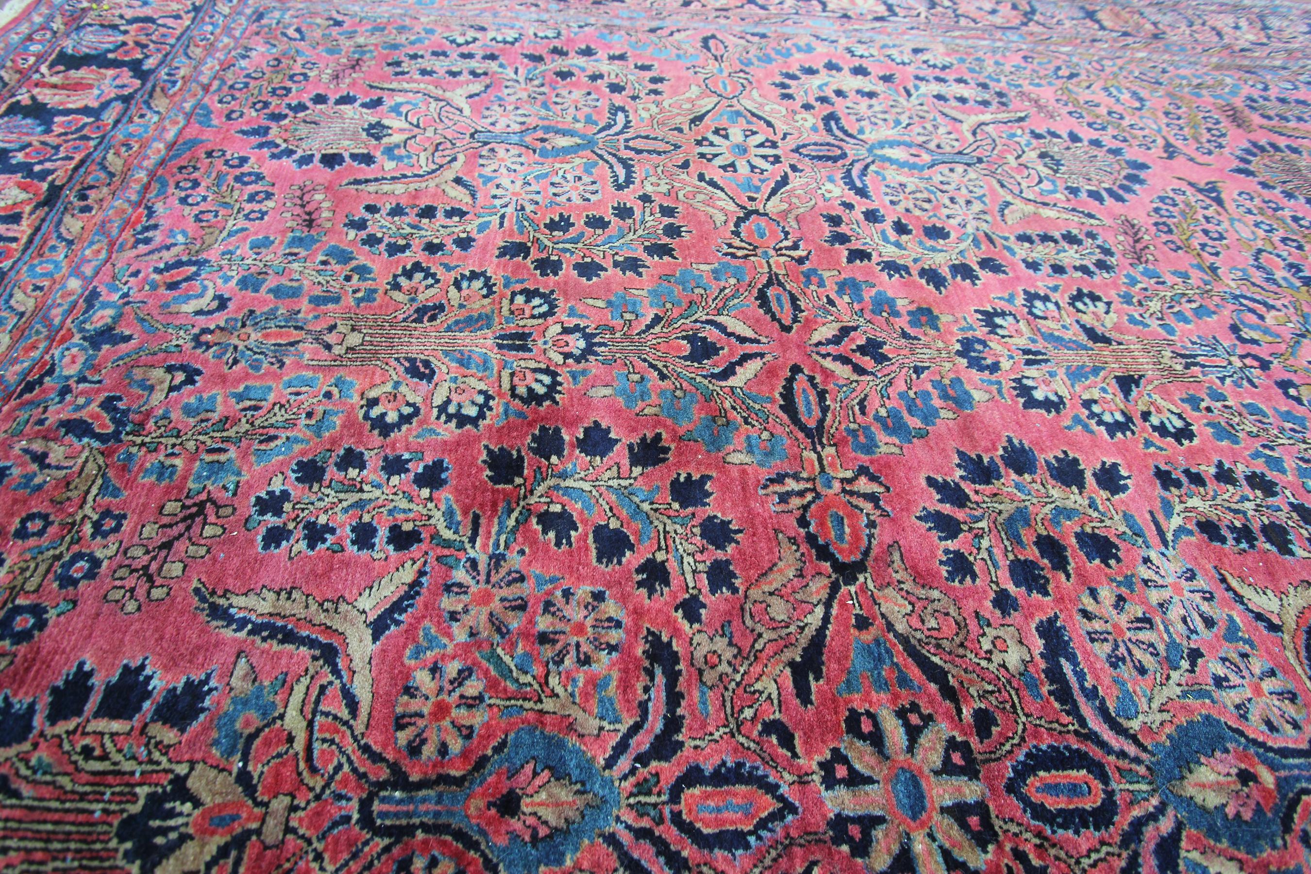 1900 Antiker Sarouk Mohajeran Teppich Gesamt 210cmx335cm Persischer Teppich Floral 7x11 im Angebot 3