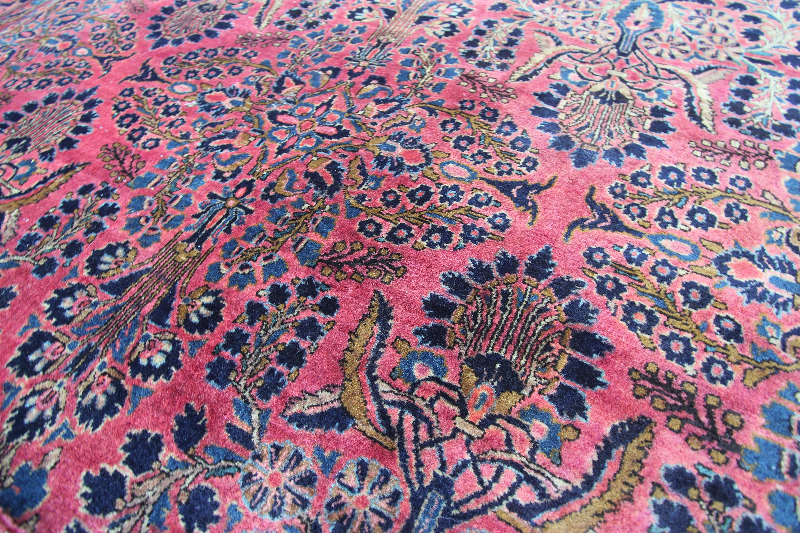 1900 Antiker Sarouk Mohajeran Teppich Gesamt 210cmx335cm Persischer Teppich Floral 7x11 im Angebot 4