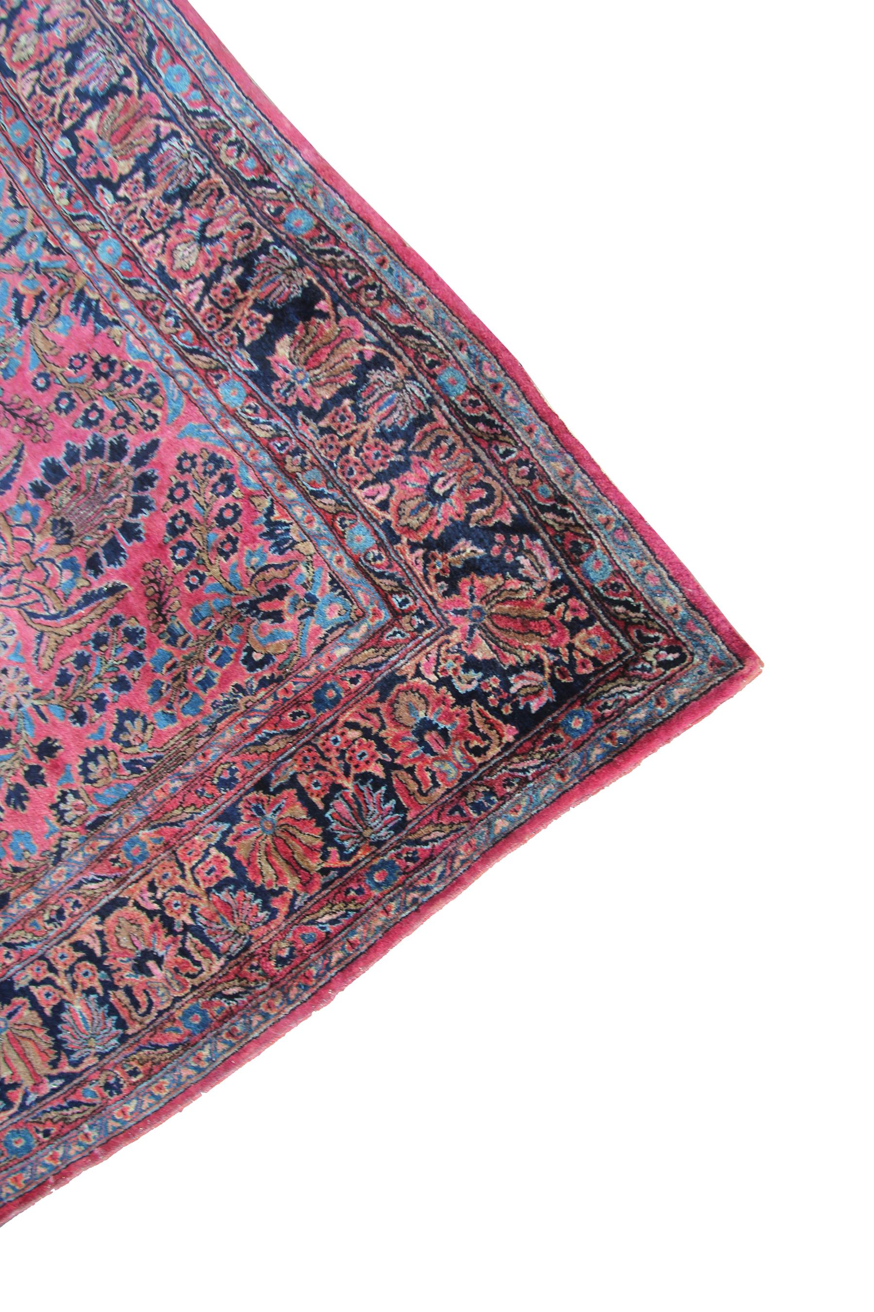 1900 Antiker Sarouk Mohajeran Teppich Gesamt 210cmx335cm Persischer Teppich Floral 7x11 im Angebot 1