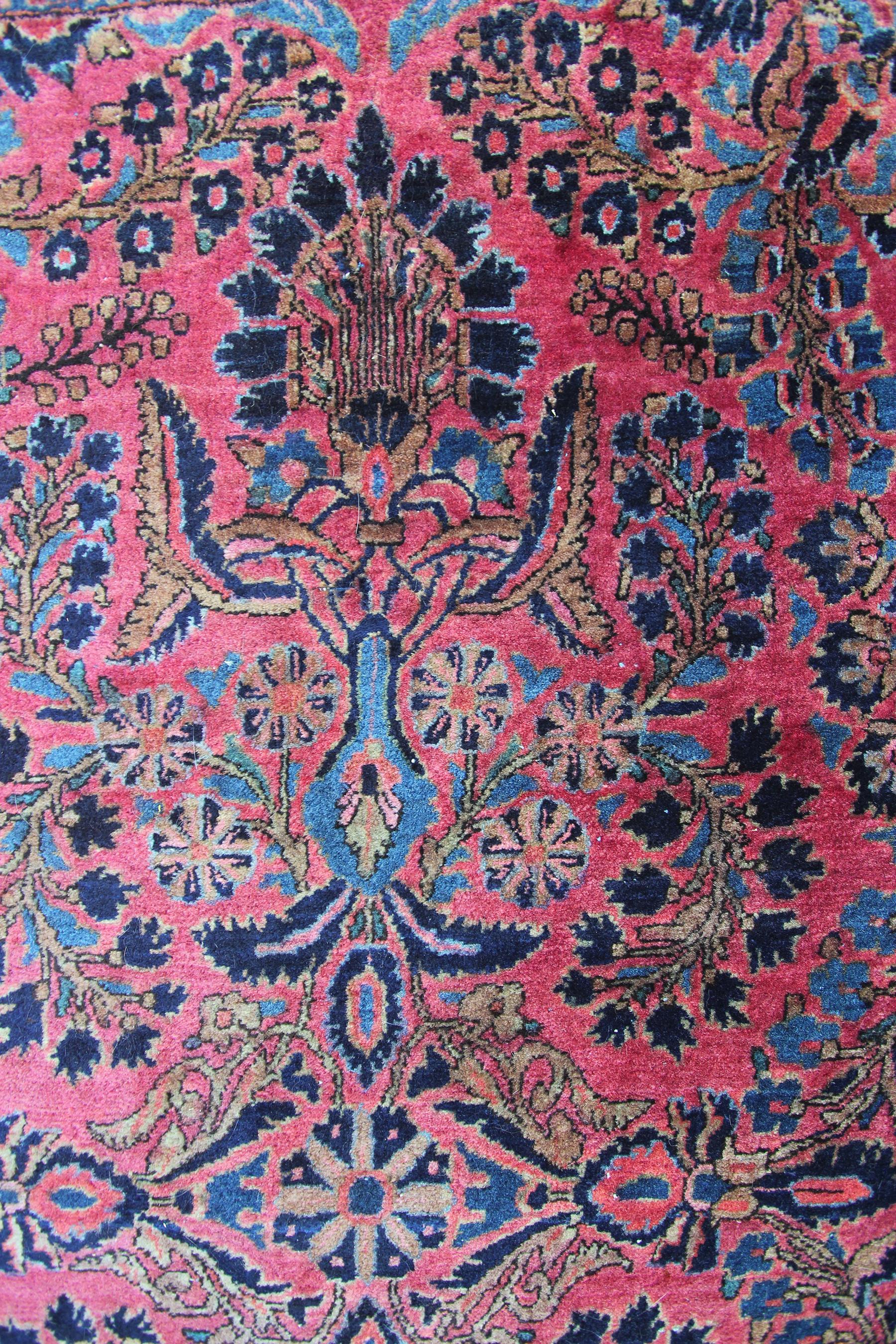 1900 Antiker Sarouk Mohajeran Teppich Gesamt 210cmx335cm Persischer Teppich Floral 7x11 im Angebot 2