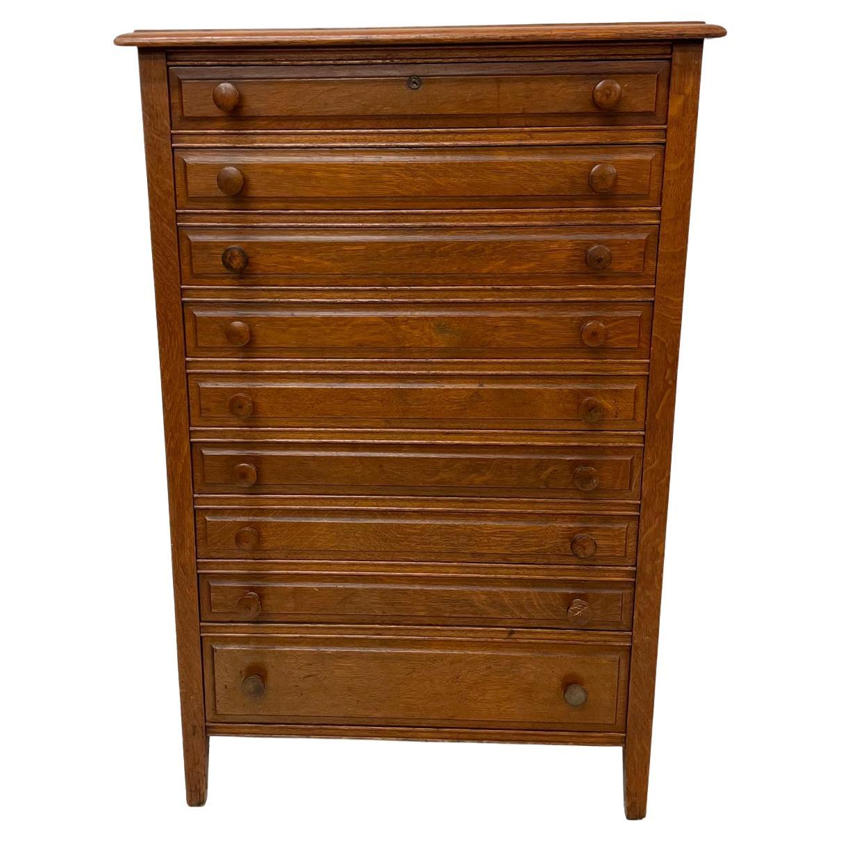 Antique 1940s Oak Architects Flat File or Map Case at 1stDibs map