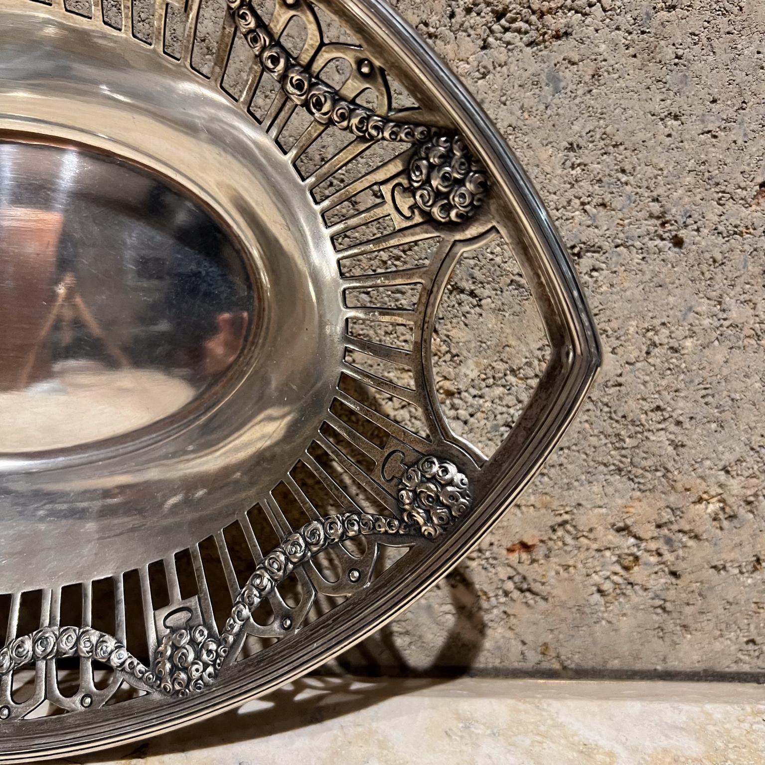 Französisches Jugendstil-Serviertablett aus Silber, 1900, Klemens Dahmen im Zustand „Gut“ im Angebot in Chula Vista, CA